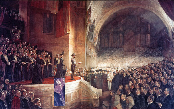 Т.Робертс, «Открытие первого парламента Австралии 9 мая 1901г.» (Н.П.Пассек внизу, слева).
